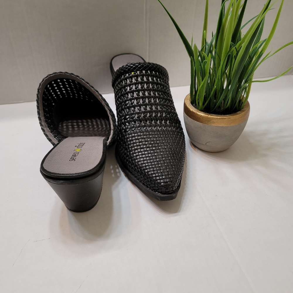 Mesh Black Mules With Pointy Toe - image 6